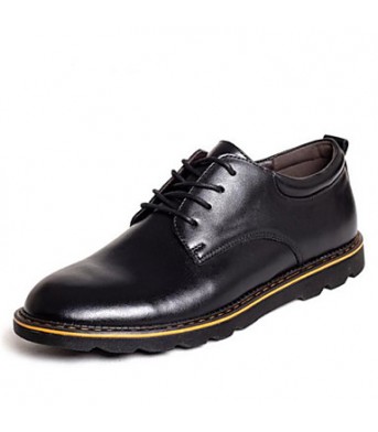 Men's Shoes Casual Leather Oxfords Black/Brown  