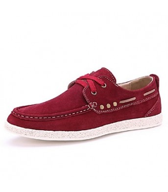 Men's Shoes Casual Suede Oxfords Blue/Brown/Burgundy  