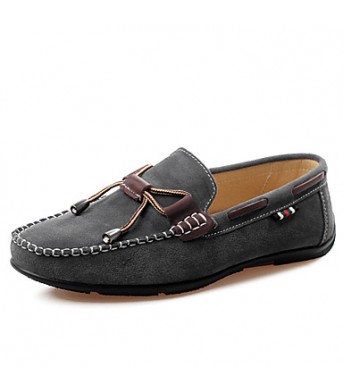 Men's Shoes Outdoor/Office & Career/Casual Faux Suede Boat Shoes Blue/Gray/Burgundy  