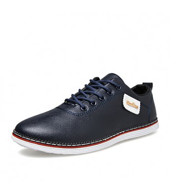 Men's Shoes PVC Outdoor / Office & Career / Casual Oxfords Outdoor / Office & Career / Casual Flat Heel Black / Blue / White  
